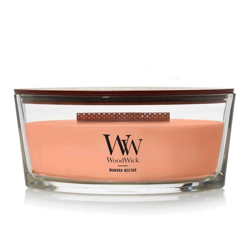 WoodWick Manuka Nectar Scented Wax Candle Ellipse 19cm - Orange