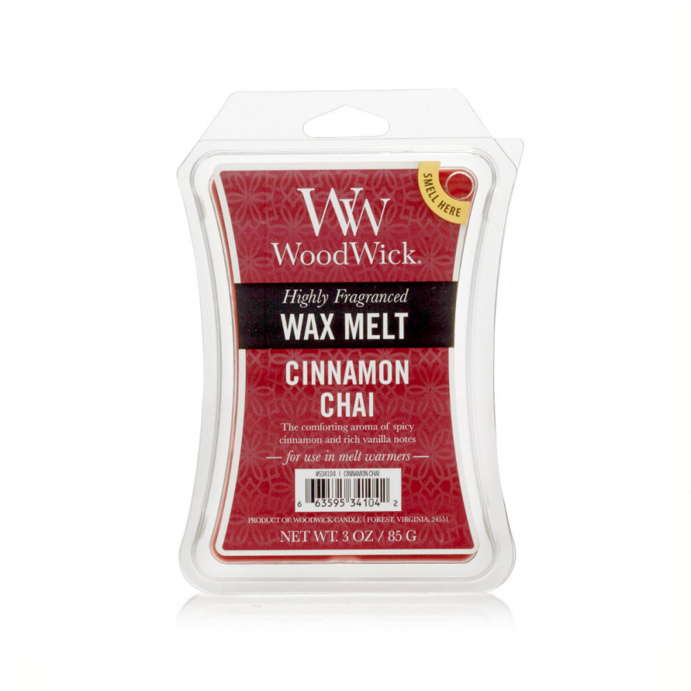 4PK WoodWick Cinnamon Chai Scented Wax Melt Cube 9.7oz