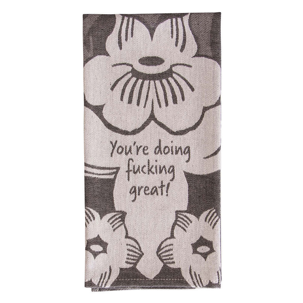 Blue Q Doing f*cking Great Dish Towel Kitchen Cleaning/Drying Cloth