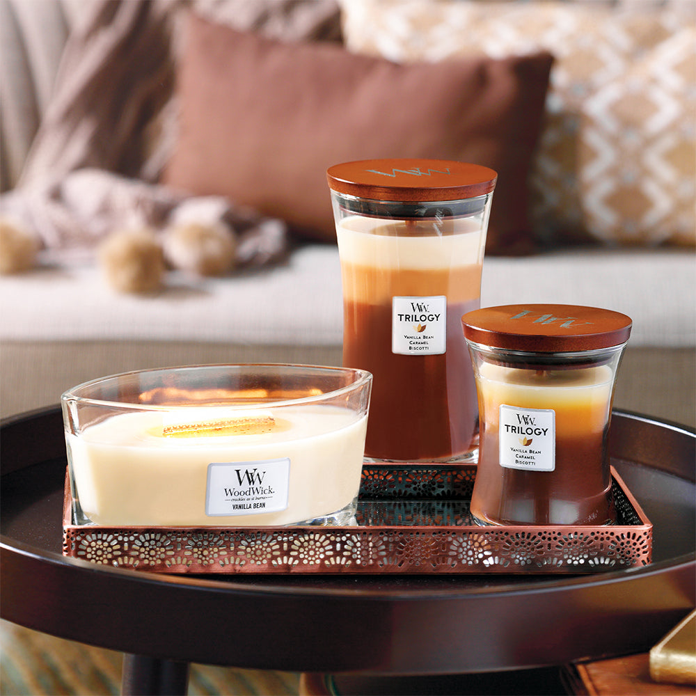 WoodWick Cafe Sweets Trilogy Scented Crafted Candle Glass Jar Medium
