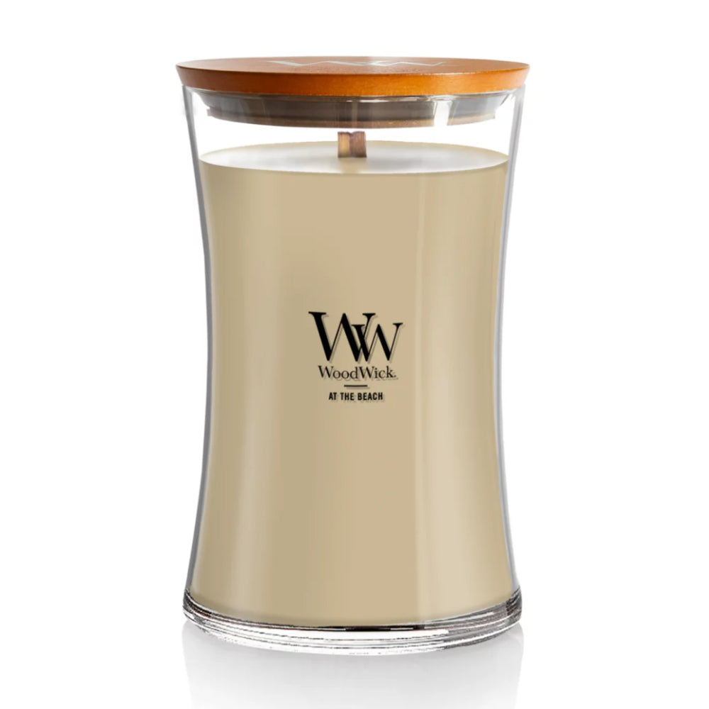 WoodWick At The Beach Large Scented Candle 17.5cm - Beige