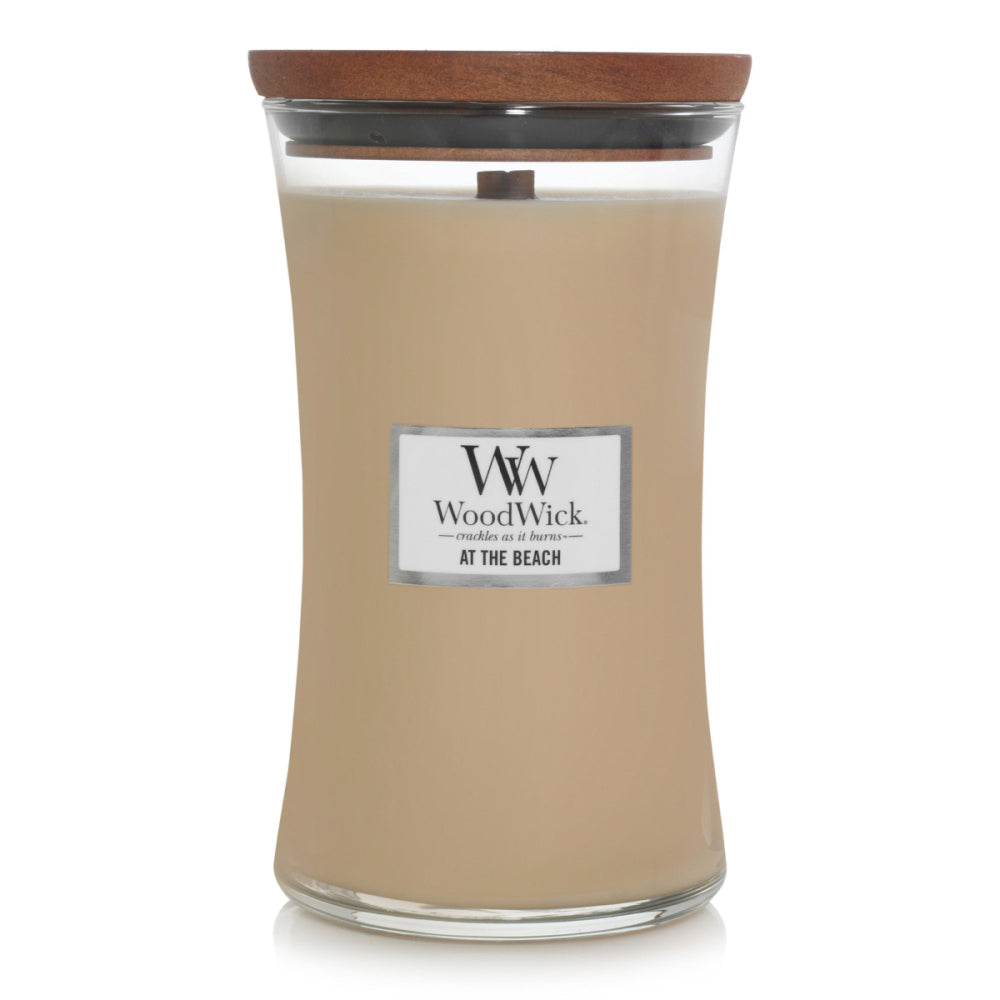 WoodWick At The Beach Large Scented Candle 17.5cm - Beige