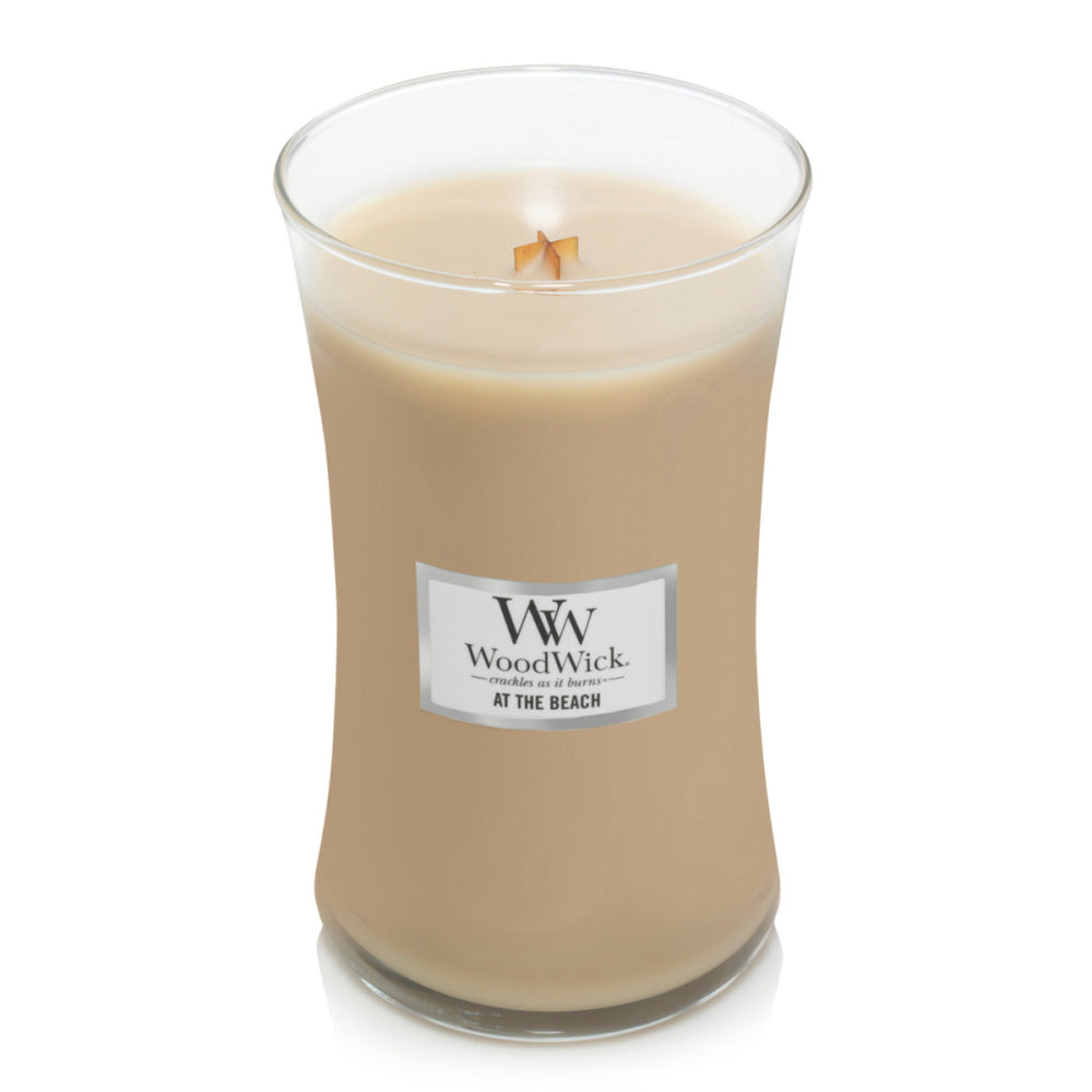 WoodWick At The Beach Large Scented Candle 17.5cm - Beige