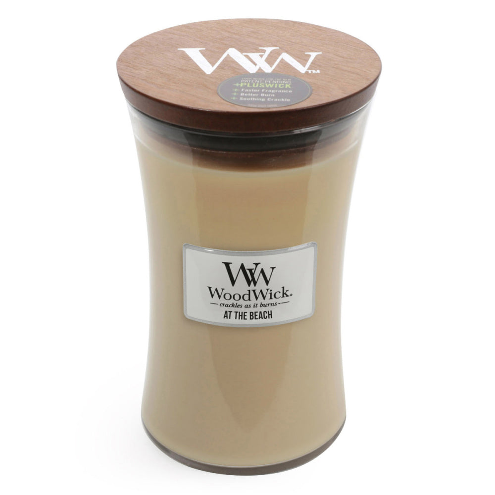 WoodWick At The Beach Large Scented Candle 17.5cm - Beige