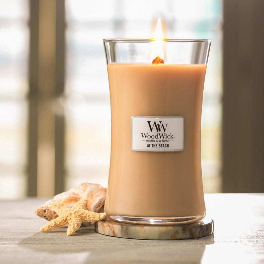 WoodWick At The Beach Large Scented Candle 17.5cm - Beige