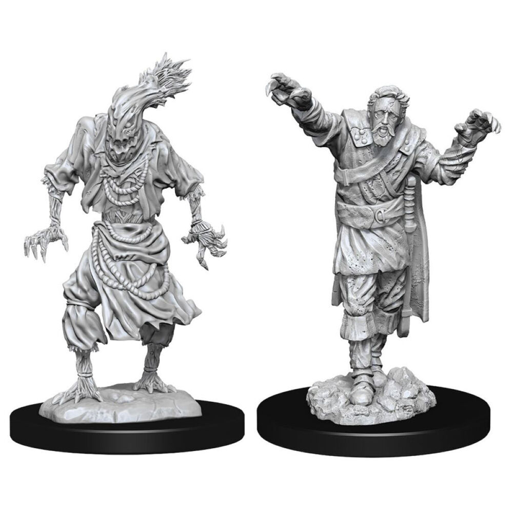 3x 2pc Dungeons & Dragons Nolzur's Marvelous Unpainted Miniatures Scarecrow & Stone Cursed