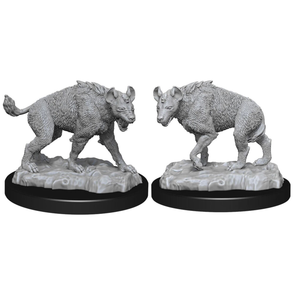 6x 2pc Wizkids Deep Cuts Unpainted Miniatures Hyenas Figure
