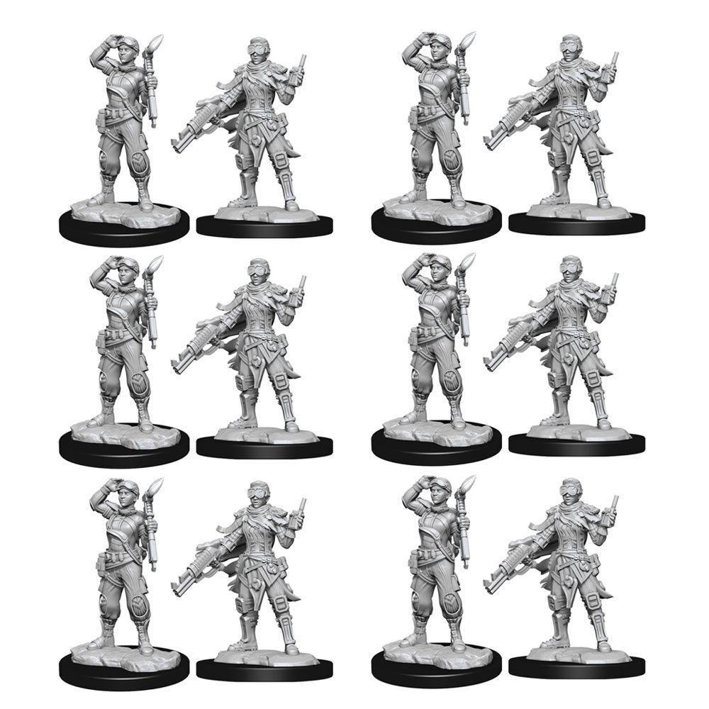 6x 2pc Starfinder Deep Cuts Unpainted Miniatures Human Mechanic