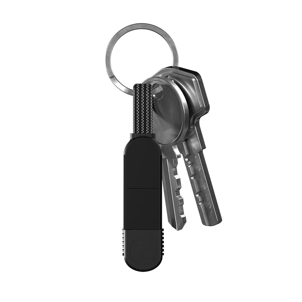 2PK Rolling Square 6in1 inCharge X 100W Keyring Cable - Lava Black