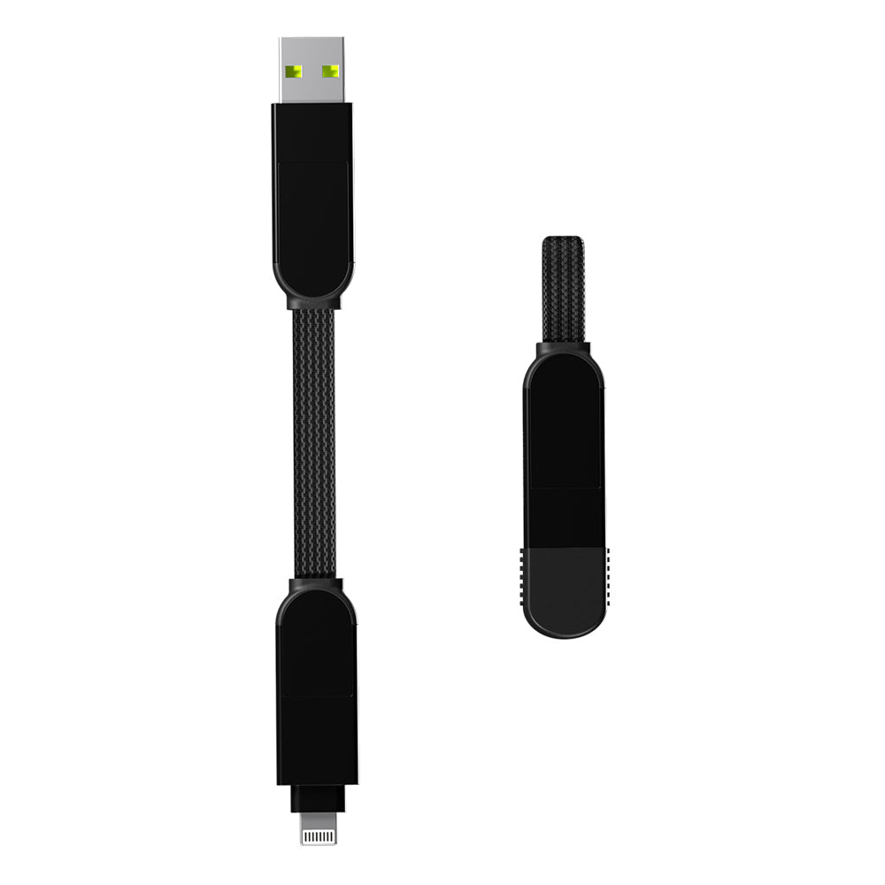 Rolling Square 6in1 inCharge X 100W Keyring Cable - Lava Black