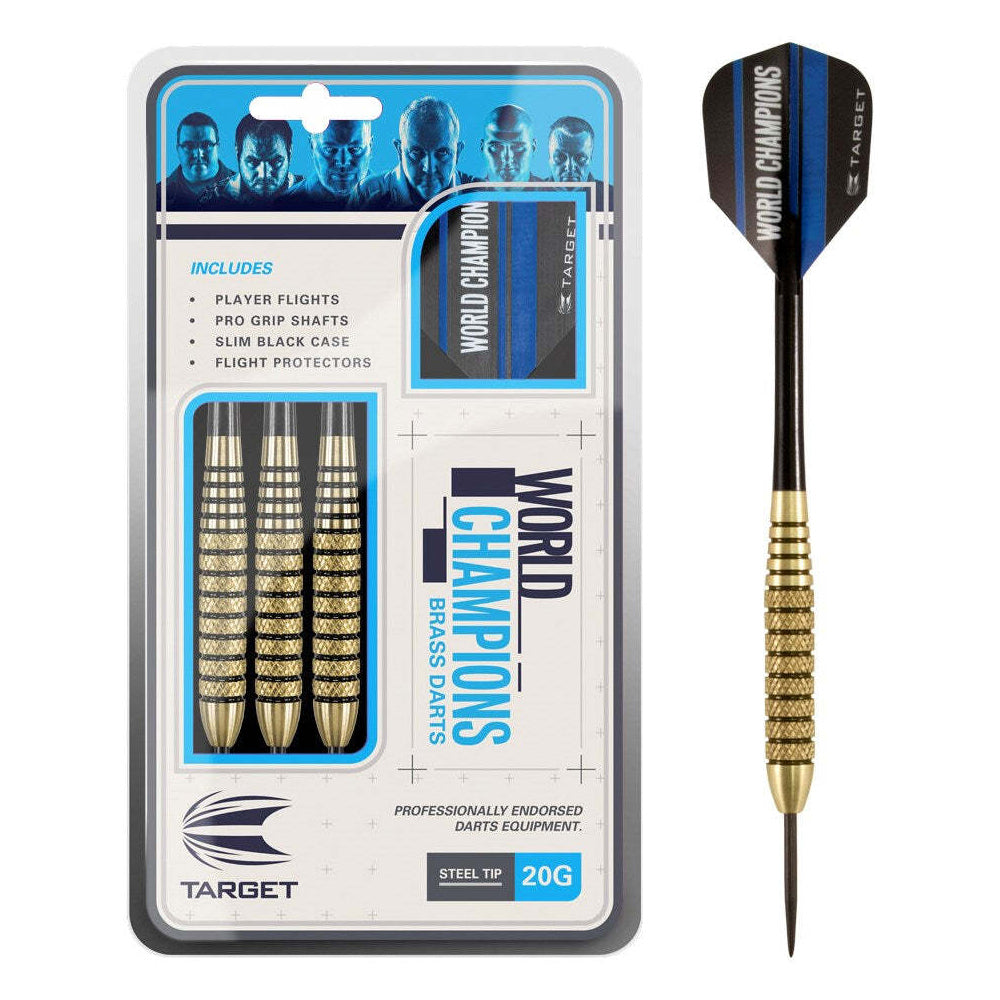 2x 13pc Target World Champion Brass Dart/Flight/Barrel/Shaft/Case Set 20g