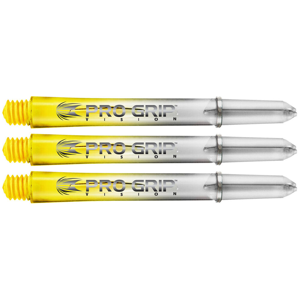36pc Target Pro Grip Vision Polycarbonate Dart Shaft Medium - Yellow