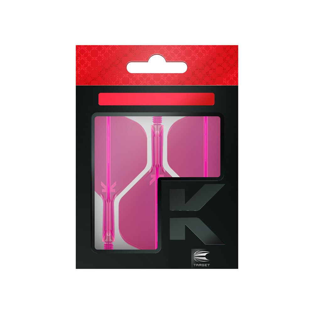 3pc Target K-Flex No 2 Dart Flight & Shaft Medium 33mm - Neon Pink