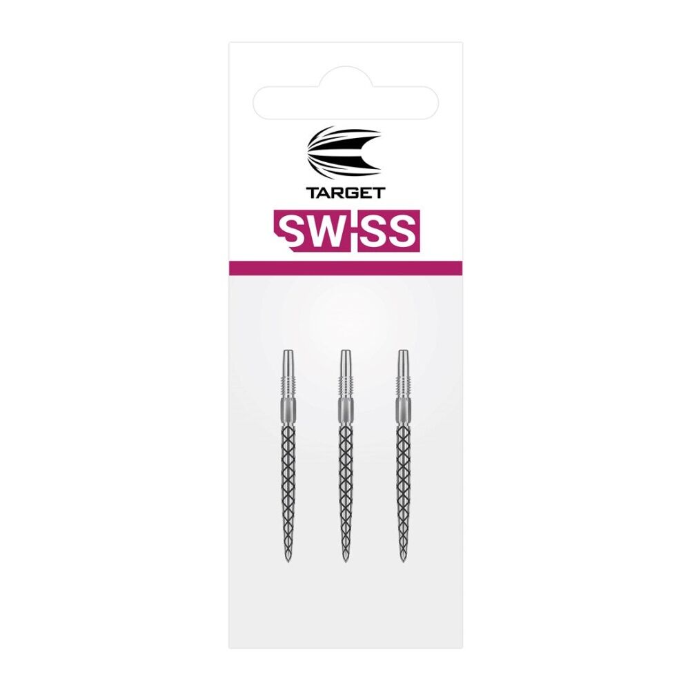 2x 3pc Target 30mm Diamond Pro Swiss Point For Darts SP Barrels - Silver