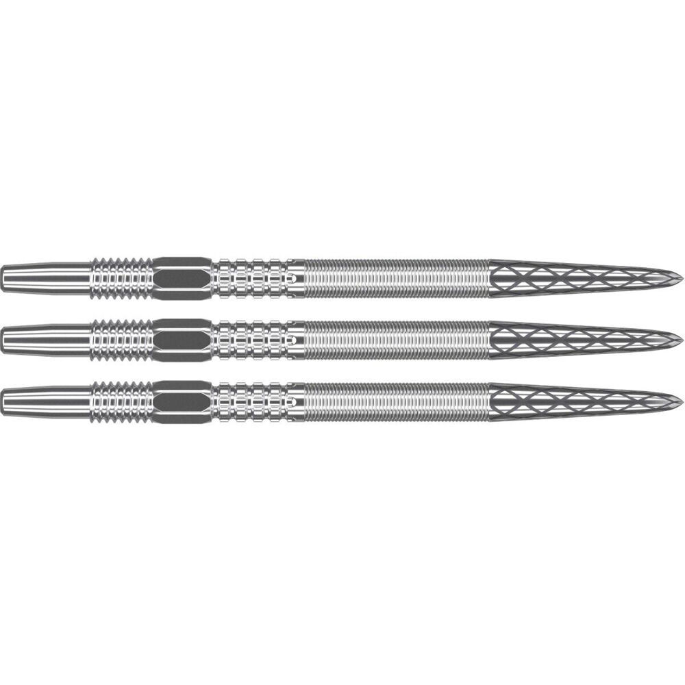 3pc Target Swiss DX Diamond Grip Dart Points 35mm - Silver