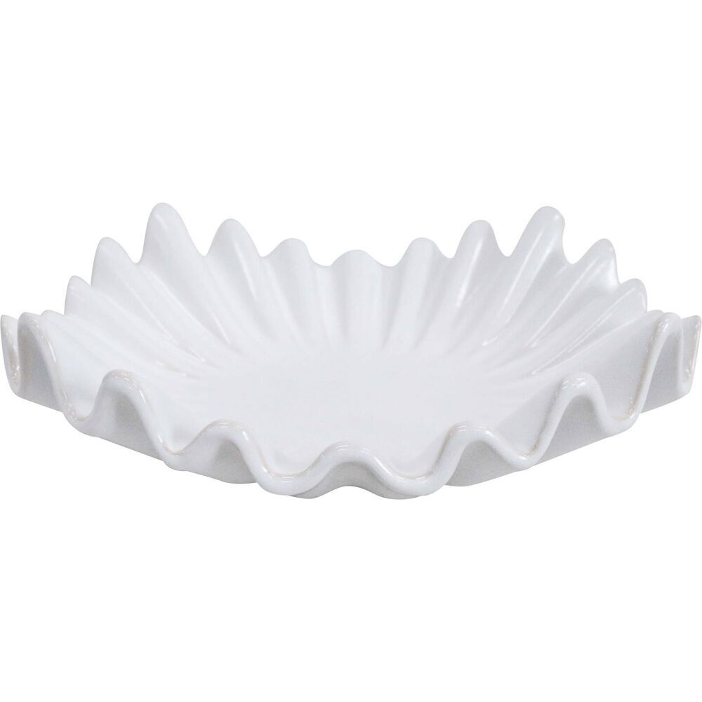 LVD Stoneware Decorative Bowl Elle Home Decor 32.5cm White