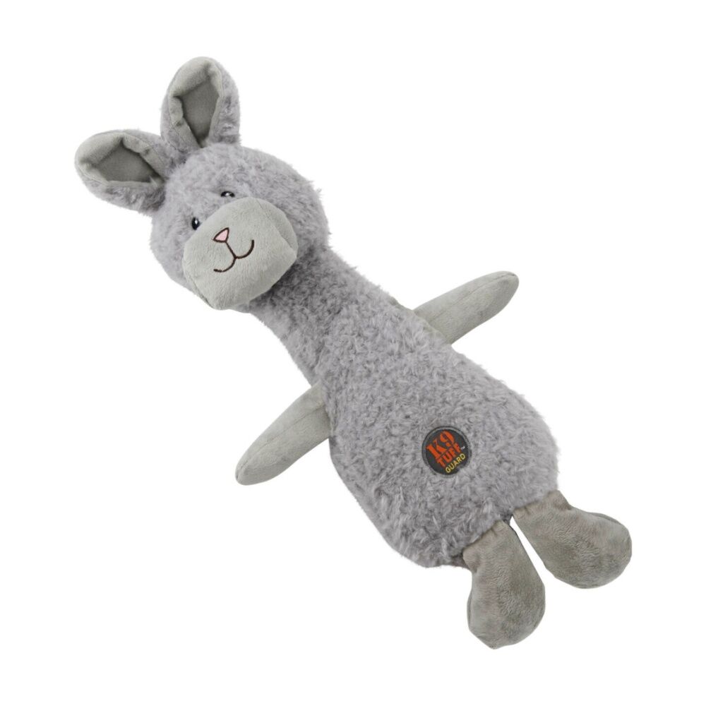 2PK Charming Pet Scruffles Textured Soft Plush Squeaker Dog Toy Small Bunny