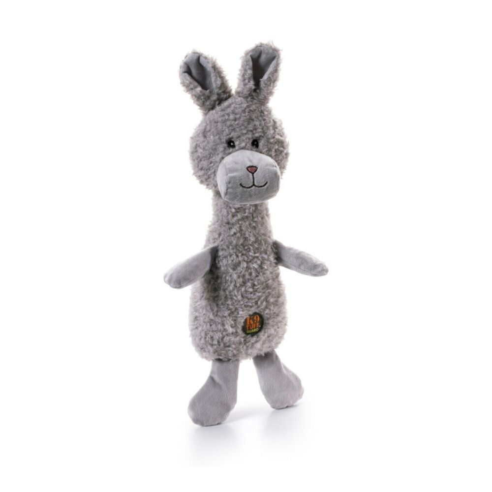 2PK Charming Pet Scruffles Textured Soft Plush Squeaker Dog Toy Small Bunny
