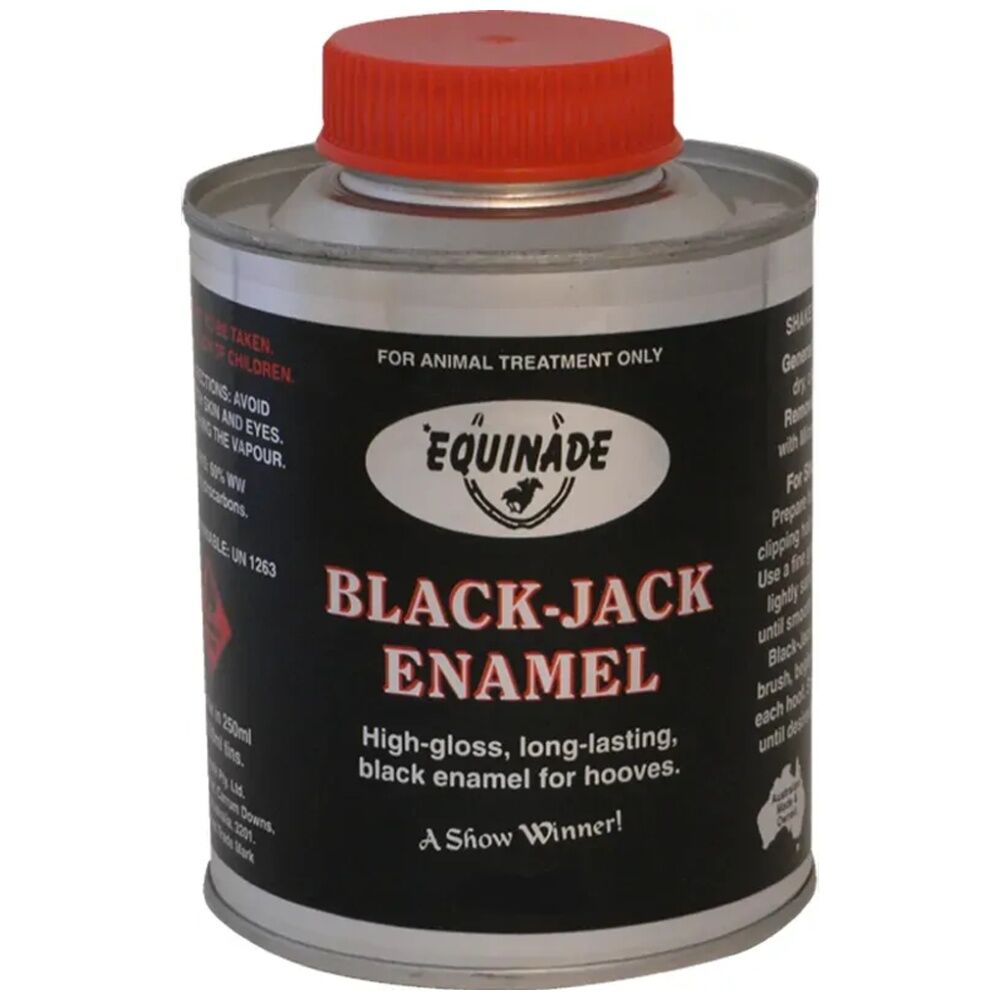 Equinade Black Jack High Gloss Long Lasting Horse Hoof 250ml