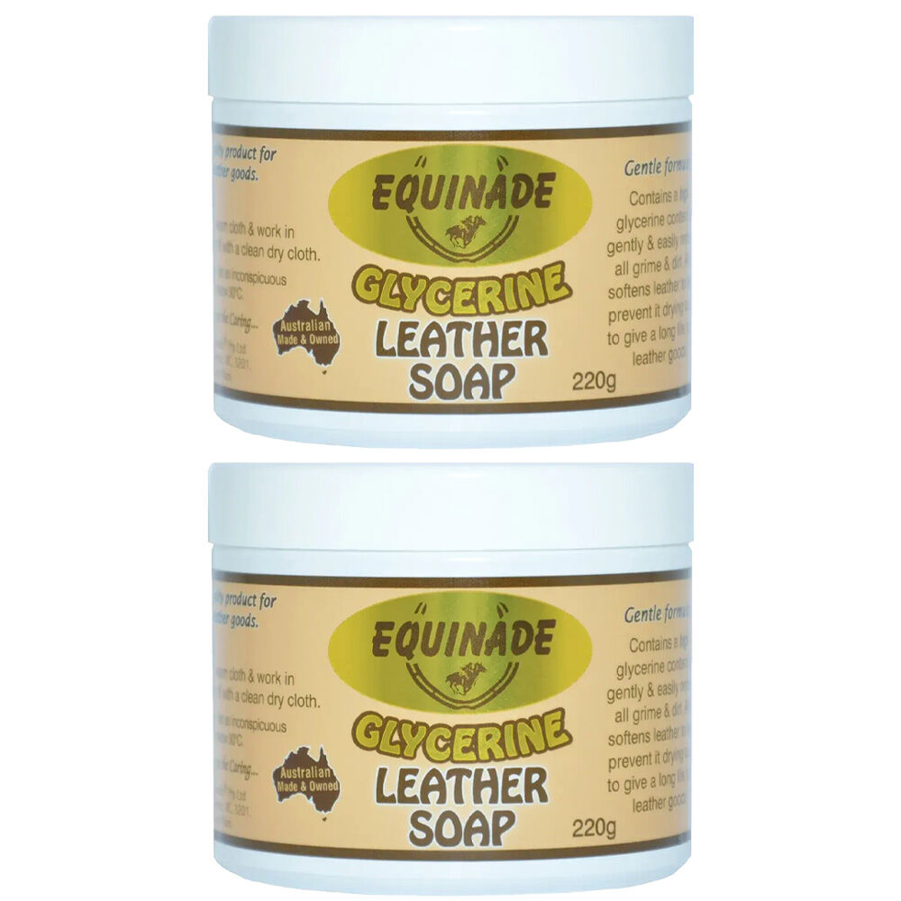 2PK Equinade Glycerine Leather Soap Cleans & Softens 220g