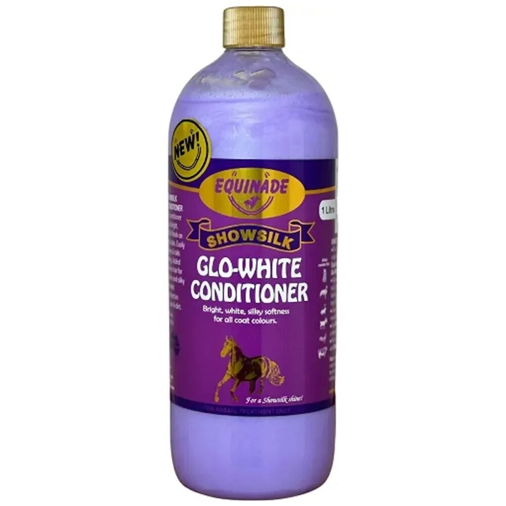 Equinade Showsilk Horse Grooming Coat Care Conditioner 1L Glo White