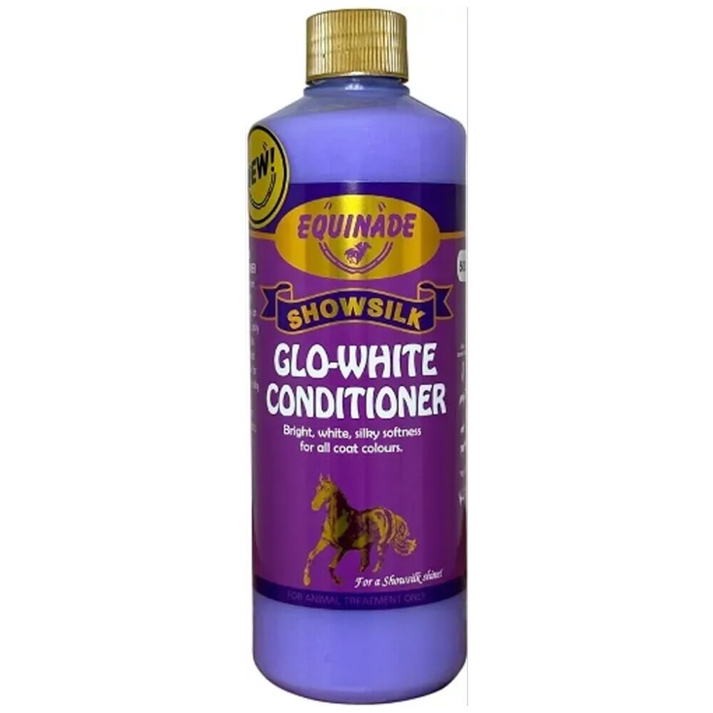 2PK Equinade Showsilk Horse Grooming Coat Care Conditioner 500ml Glo White