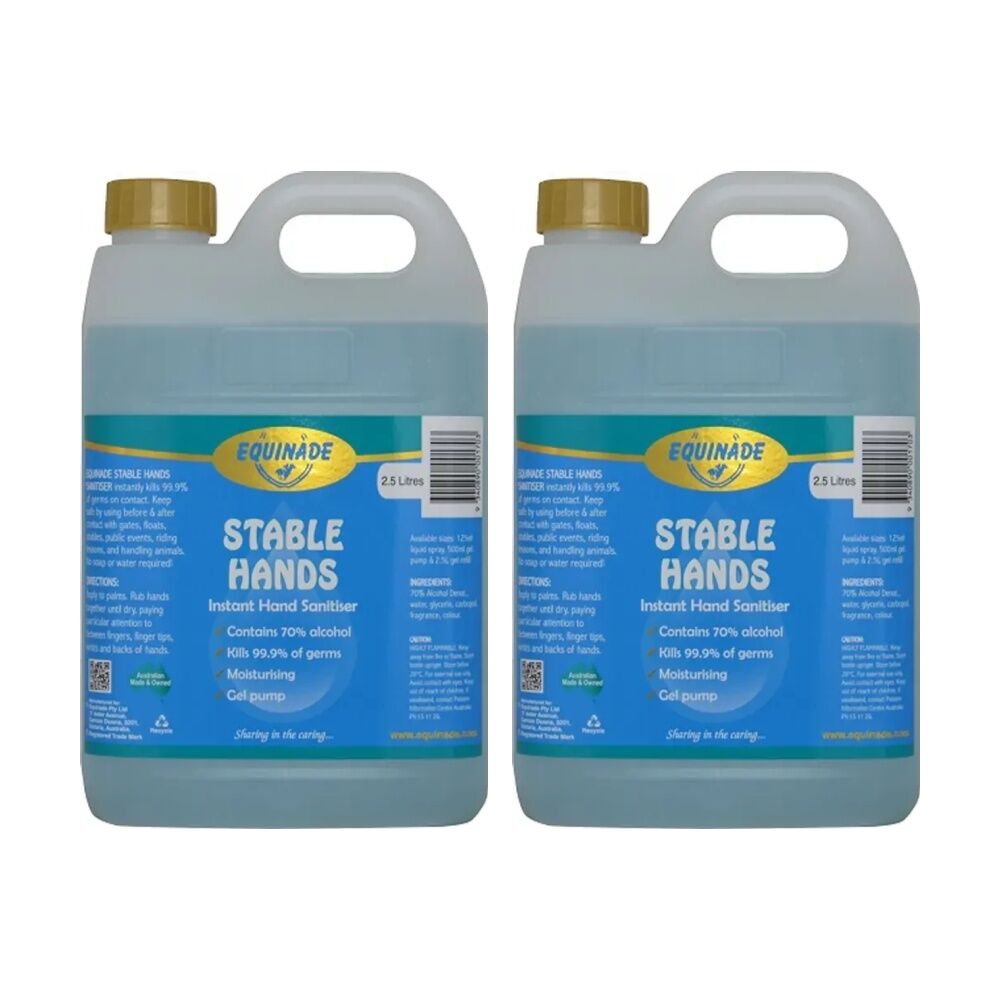 2PK Equinade Stable Hand Sanitiser Gel w/ 70 Percent Alcohol 2.5L