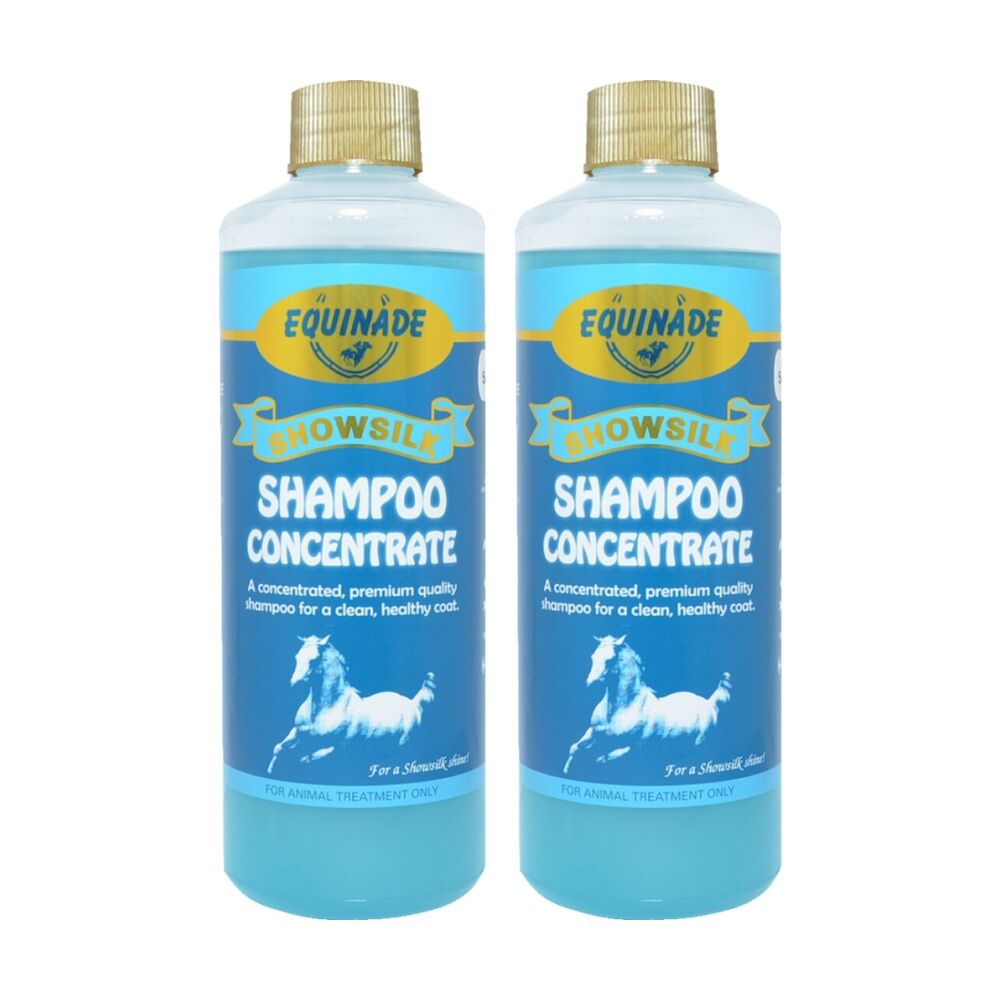 2PK Equinade Showsilk Glo Concentrate Horse Coat Grooming Care Shampoo 500ml