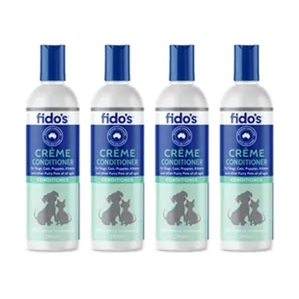 4PK Fidos Pet Dogs & Cats Creme Conditioner Grooming Care 250ml