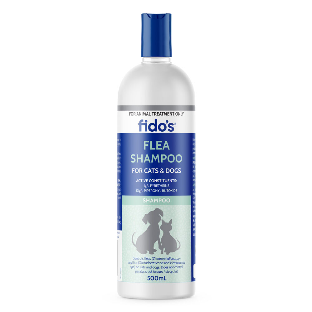 2PK Fidos Pet Dog & Cat Grooming Washing Care Shampoo Flea 500ml