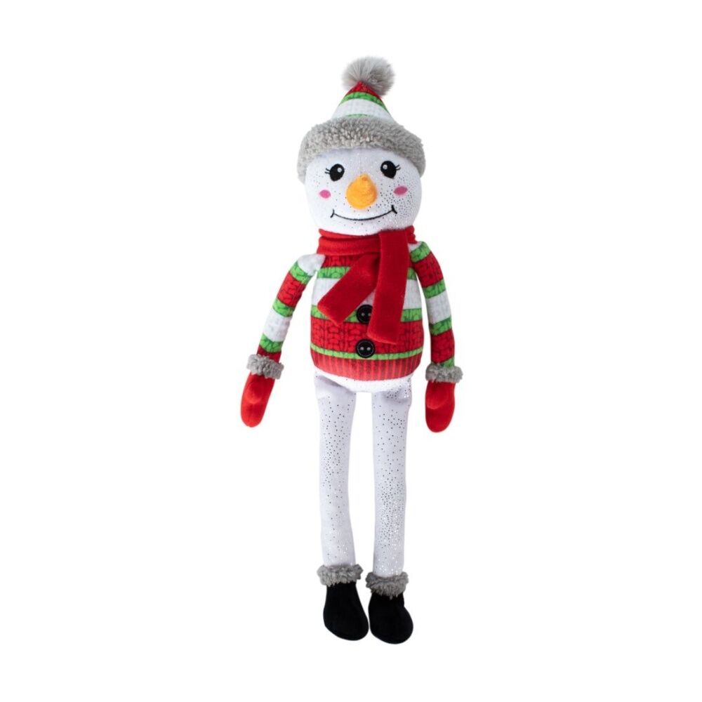 2PK Fringe Studio Too Cute To Chill Soft Plush Squeaker Dog Toy Christmas