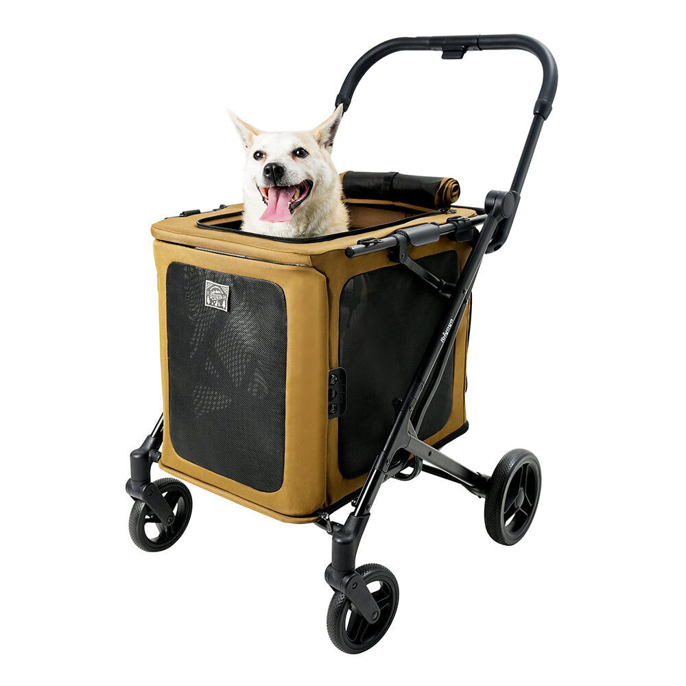 Ibiyaya Bigbuddy Folding Pet Stroller/Crate/Carrier Combo Camel