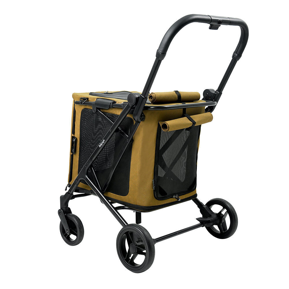 Ibiyaya Bigbuddy Folding Pet Stroller/Crate/Carrier Combo Camel