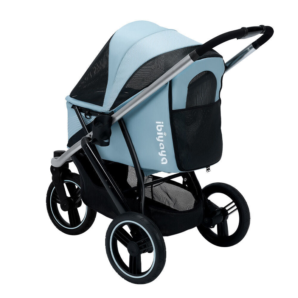 Ibiyaya The Beast Pet Jogging Stroller/Carrier for Pets up to 25kg Flash Grey