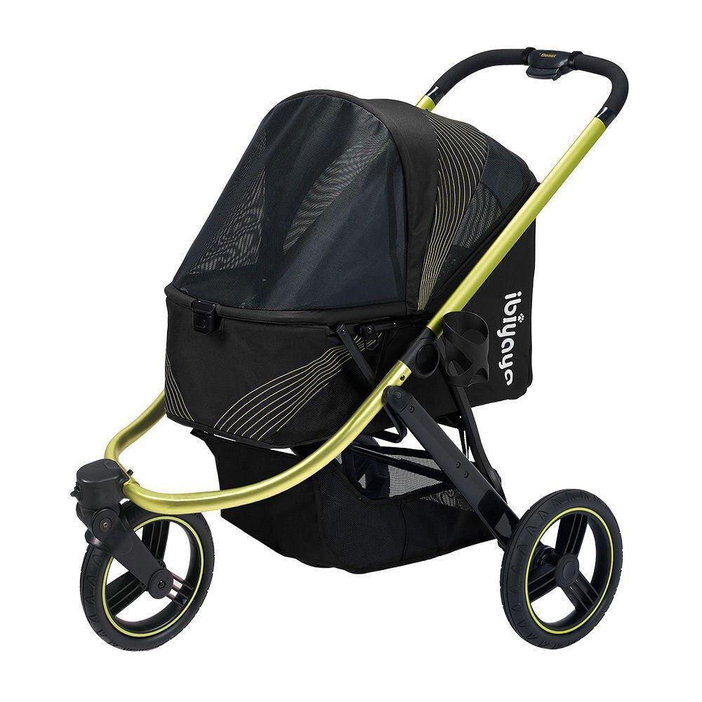 Ibiyaya The Beast Pet Jogging Stroller/Carrier for Pets up to 25kg Jet Black