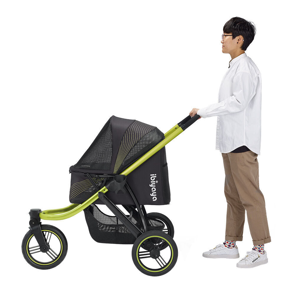 Ibiyaya The Beast Pet Jogging Stroller/Carrier for Pets up to 25kg Jet Black