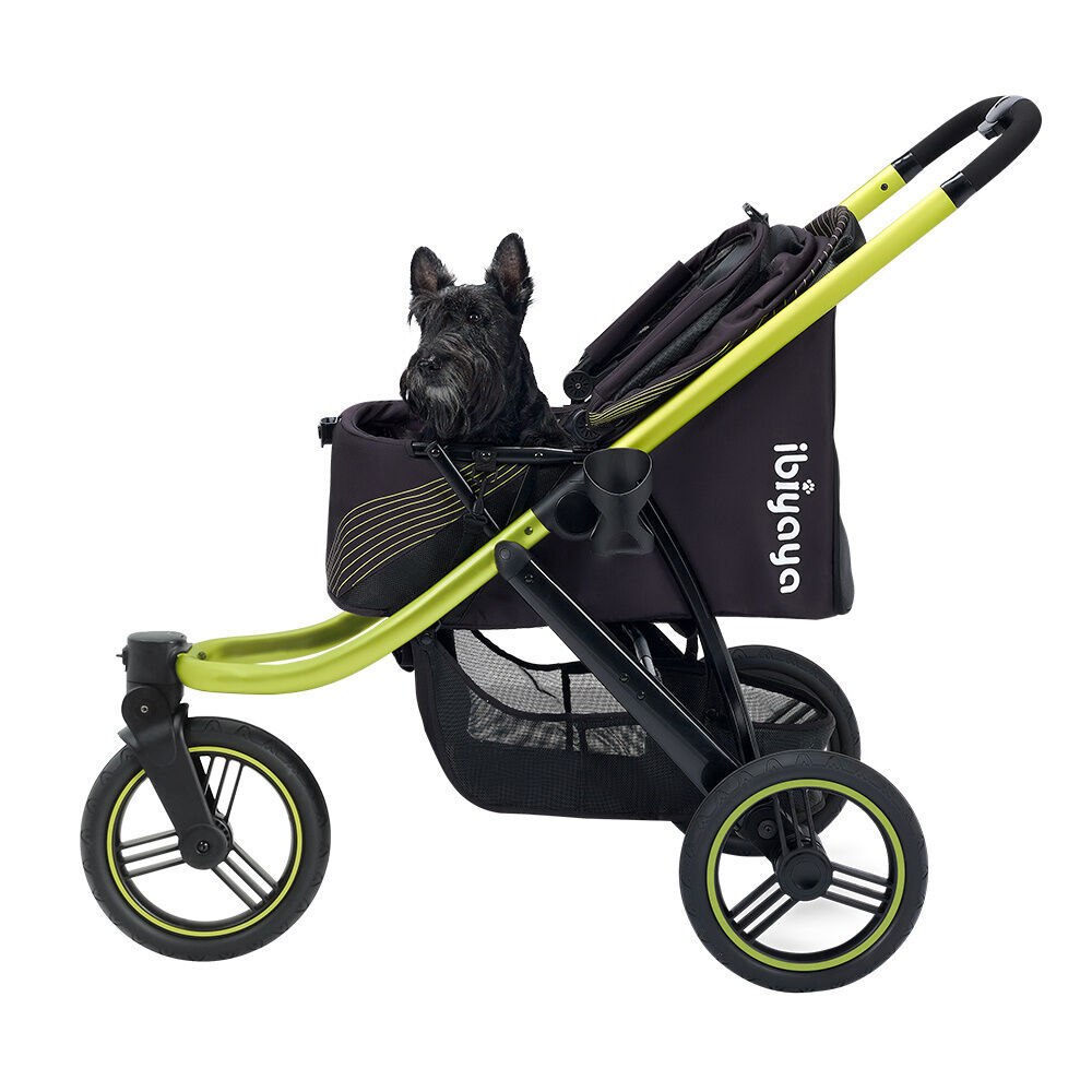 Ibiyaya The Beast Pet Jogging Stroller/Carrier for Pets up to 25kg Jet Black