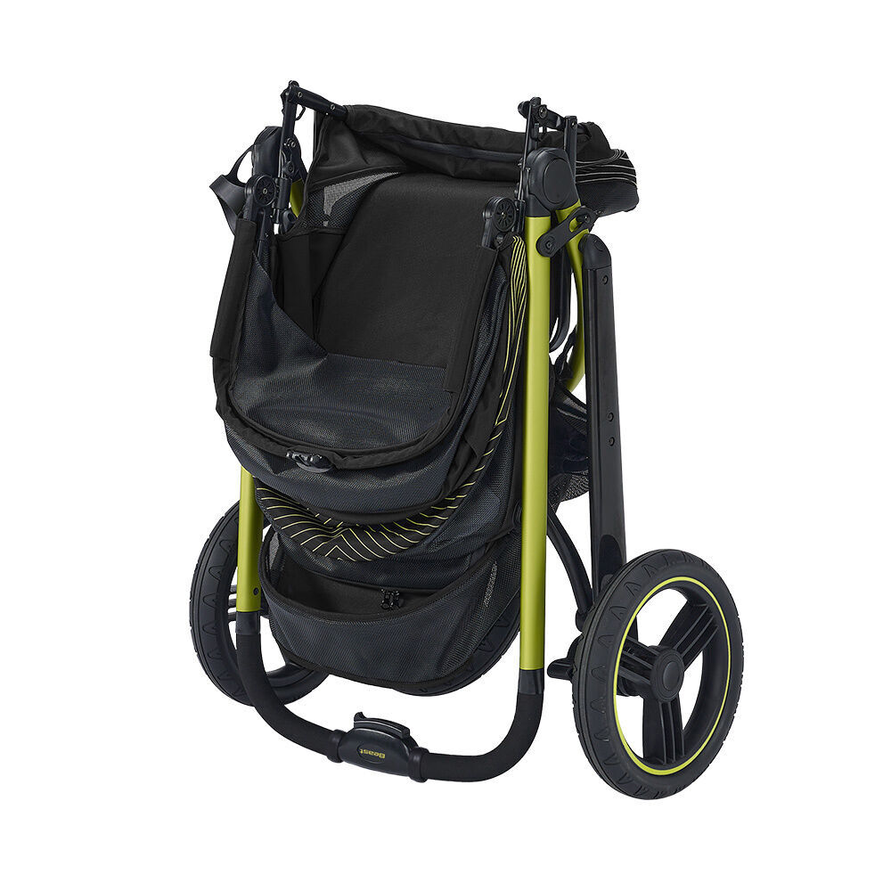Ibiyaya The Beast Pet Jogging Stroller/Carrier for Pets up to 25kg Jet Black