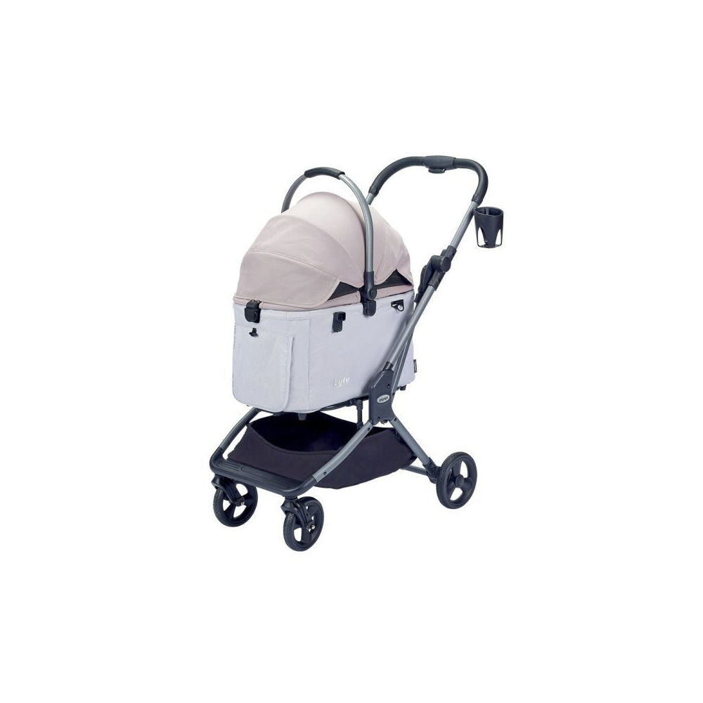 Ibiyaya Lyte 3-In-1 Detachable Pet Stroller/Carrier For Dogs/Cats Medium Apricot