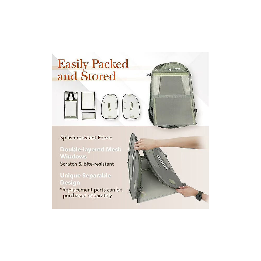 Ibiyaya Medium Trackpack/Carrier For Birds w/6 Accessories Jungle Green
