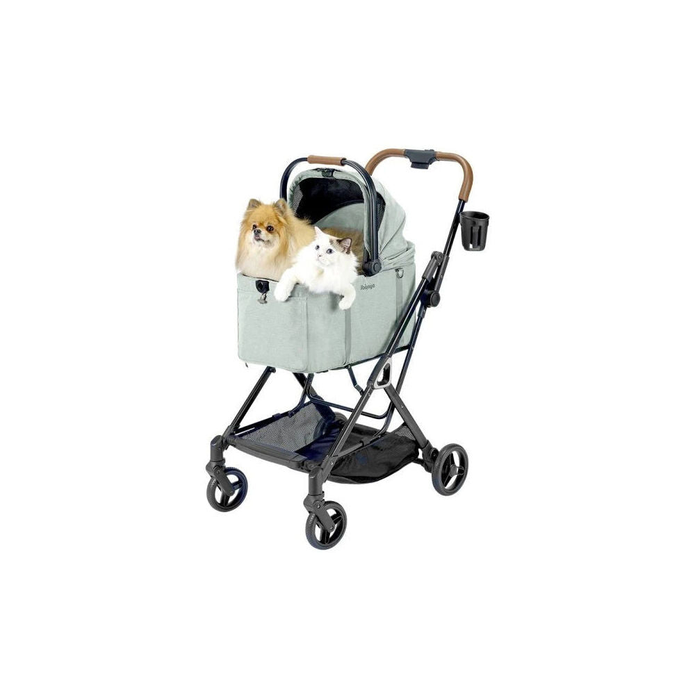 Ibiyaya Tinker Detachable Pet Stroller/Carrier For Dogs/Cats Small Sage Green