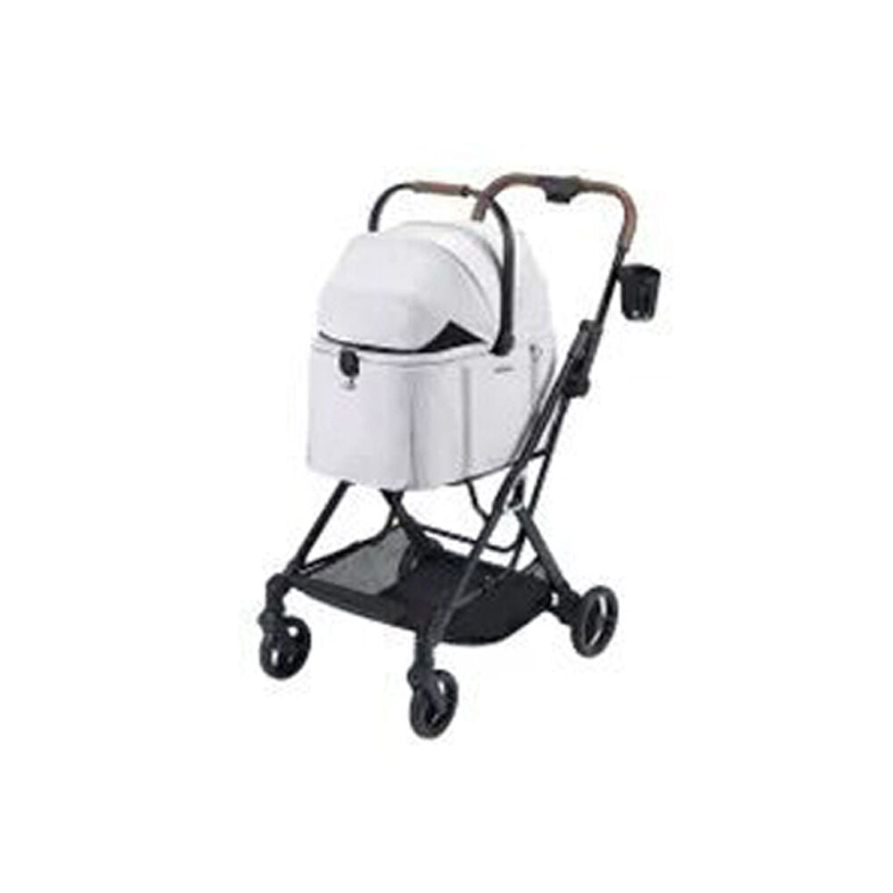 Ibiyaya Tinker Detachable Pet Stroller/Carrier For Dogs/Cats Small Silver Grey