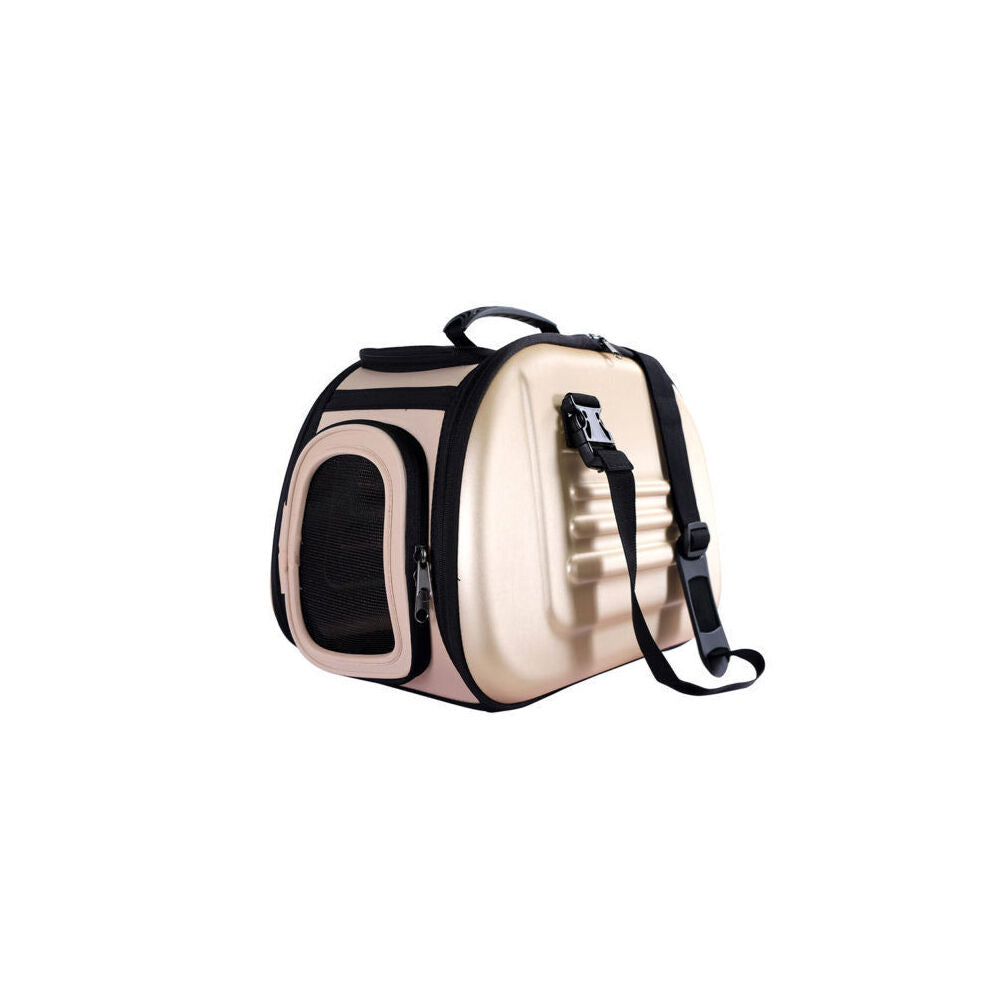 Ibiyaya Classic EVA Collapsible Pet Carrier/Travel Bag For Cats/Dogs Beige