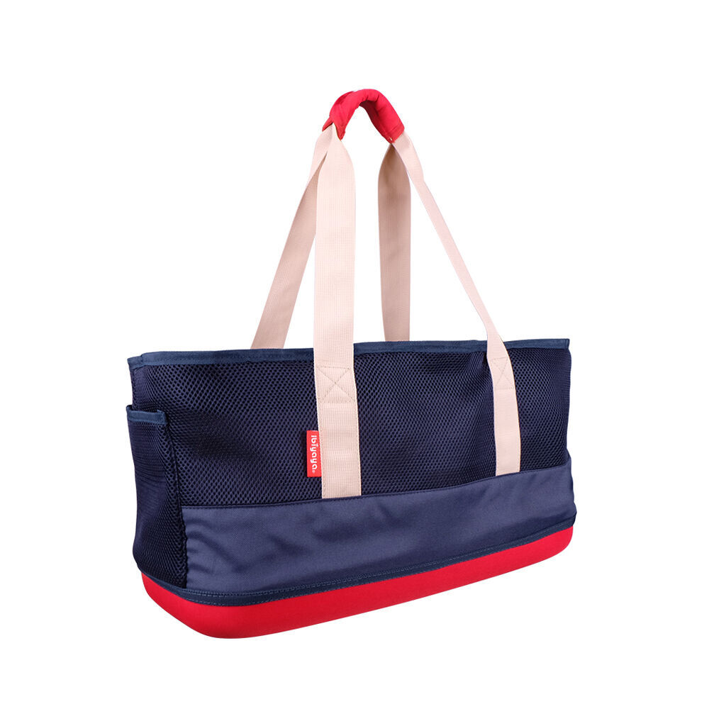 Ibiyaya Light Pet Carrier with Hardshell Base for Dachshunds & Long Pets Navy