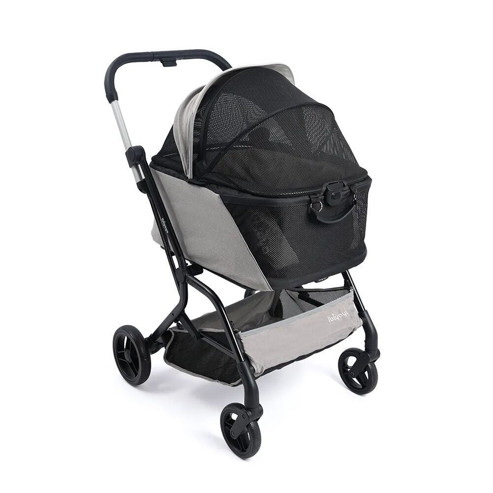 Ibiyaya Instacollapse Stroller w/Detachable Pet Carrier/Travel Bag Taupe