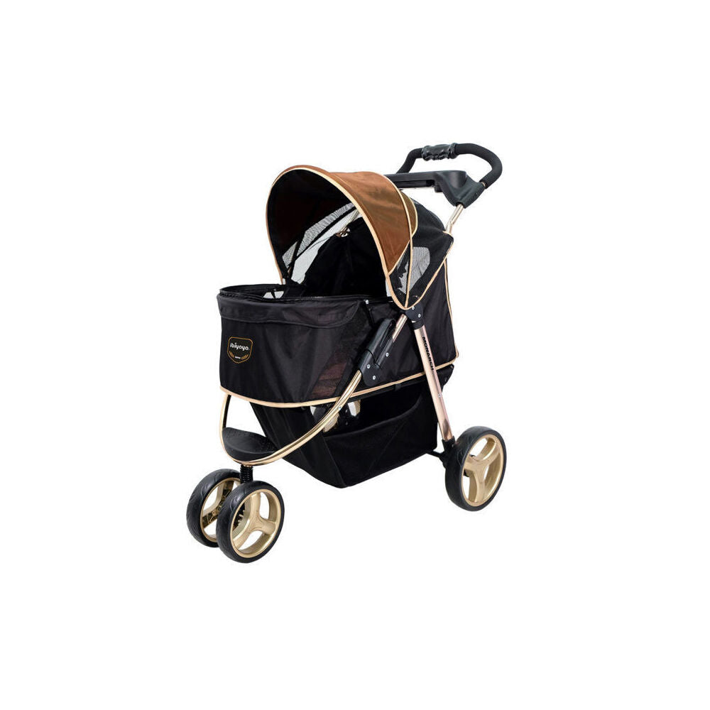 Ibiyaya Monarch Foldable Pet Jogger/Stroller For Pets up to 28kg Luxury Gold
