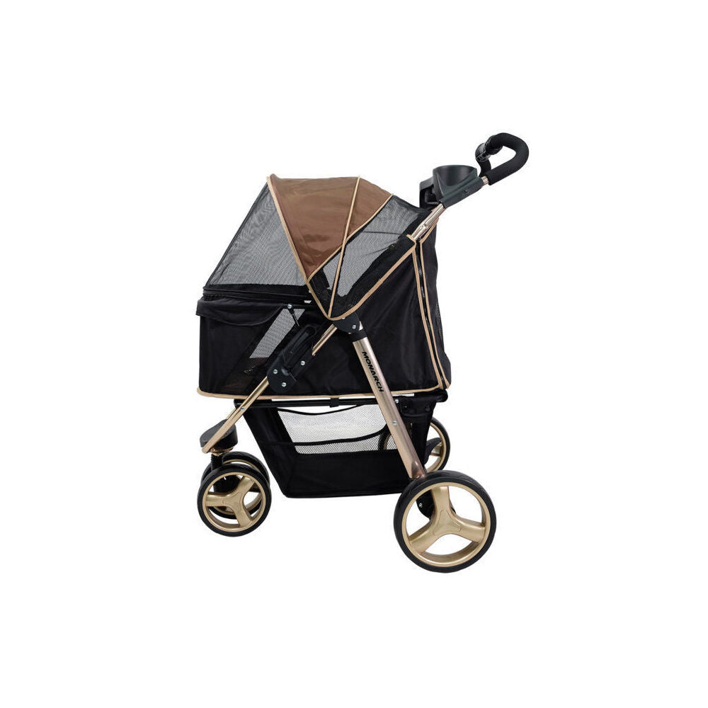 Ibiyaya Monarch Foldable Pet Jogger/Stroller For Pets up to 28kg Luxury Gold
