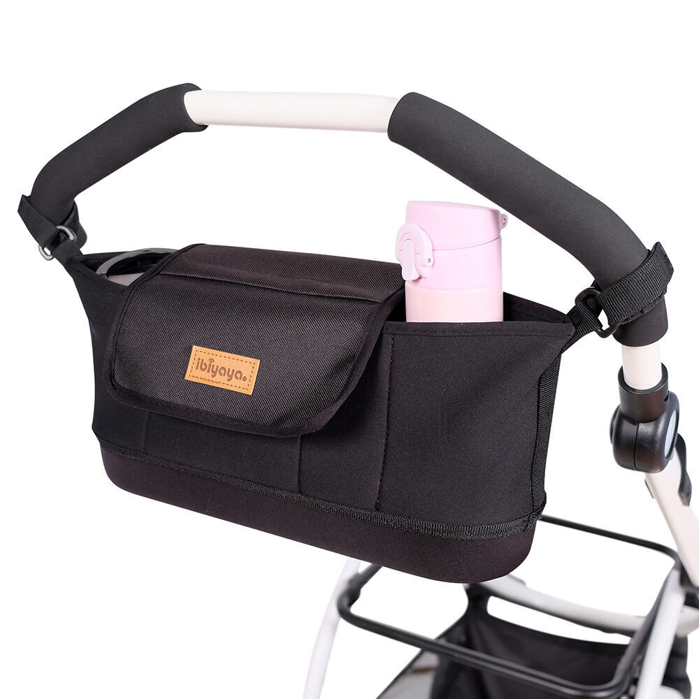 Ibiyaya Pet Pram/Stroller Organiser Pouch/Storage Bag w/Cover 36cm Black