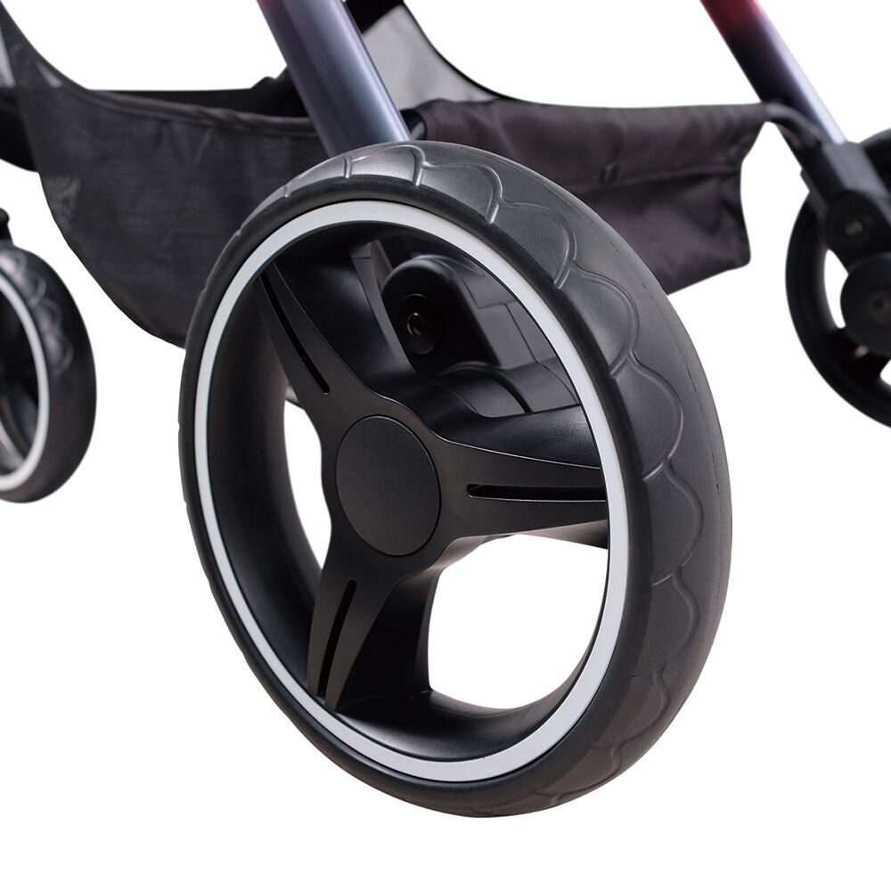 Ibiyaya Retro Luxe Folding Pet Stroller/Carrier for Pets up to 30kg Prism Black