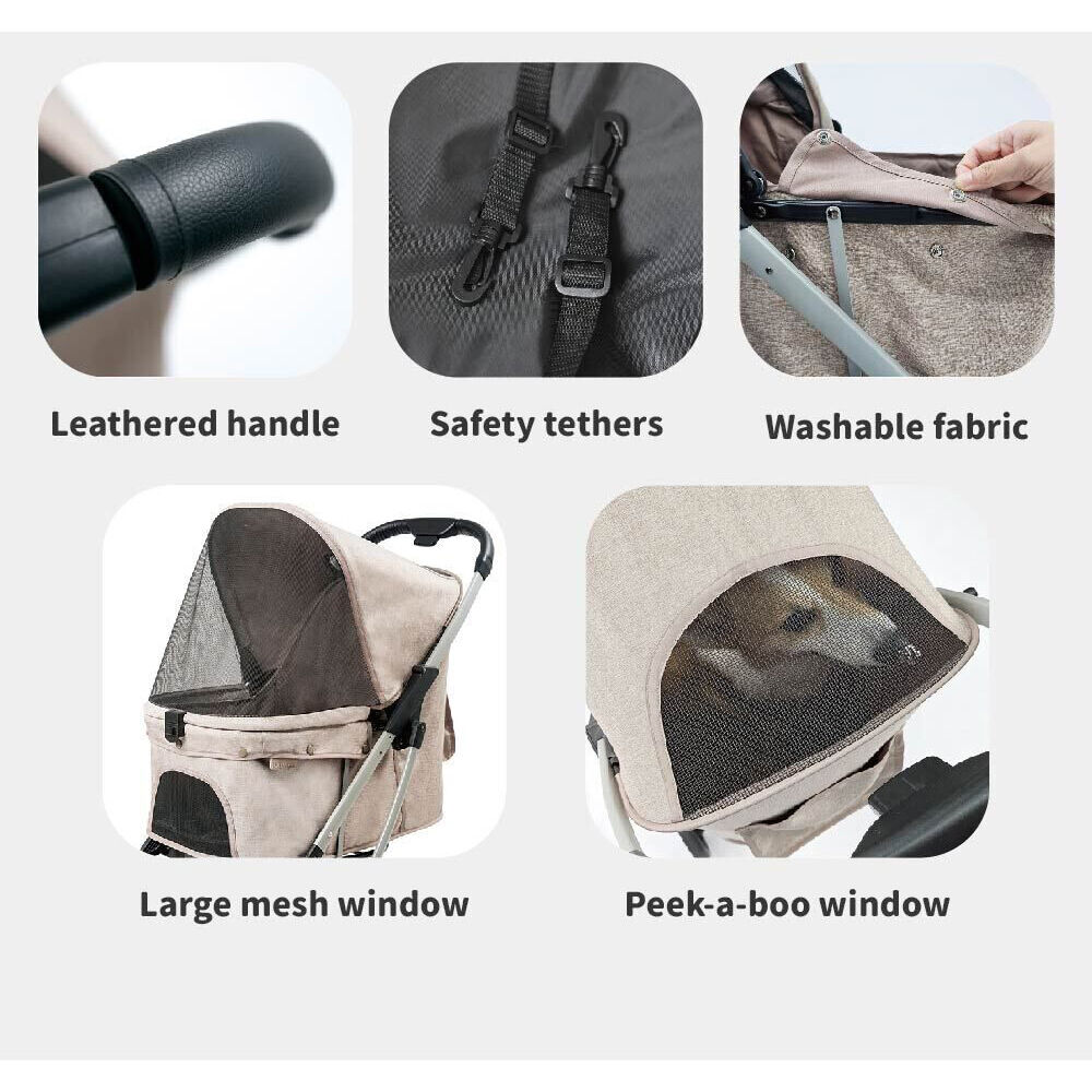 Ibiyaya Speedy Fold Pet Buggy Evolution Stroller For Dogs and Cats up to 20kg